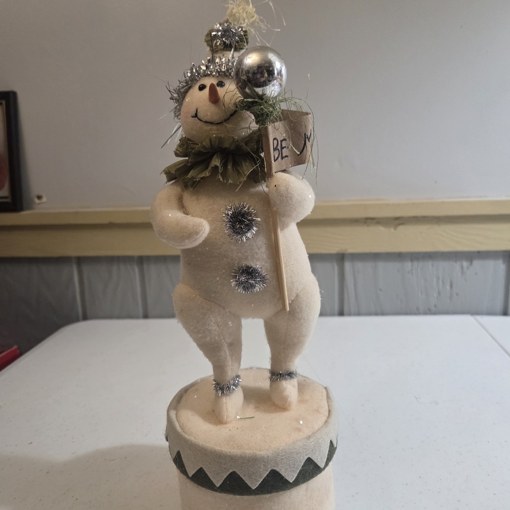 Cody Foster Bethany Lowe Style Be Merry Banner Country Chic Rustic SNOWMAN